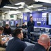 USS Bainbridge Holds Replenishment-At-Sea Brief