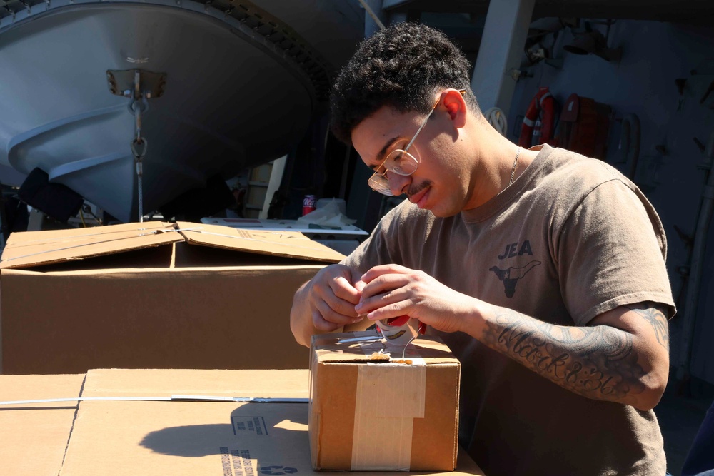 USS Bainbridge Sailors Conduct Preservation on the Ship