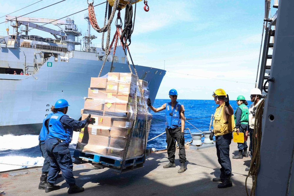 USS Bainbridge Conducts Replenishment-At-Sea