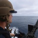 USS Bainbridge Sailor Stands Watch