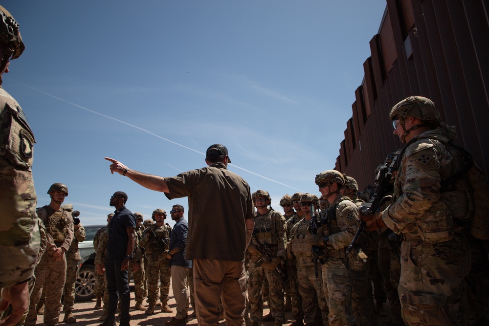 Secretary of Defense tours the National Defense Area