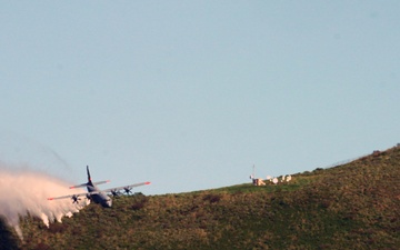 146th Airlift Wing Perform MAFFS Water Drop 2025