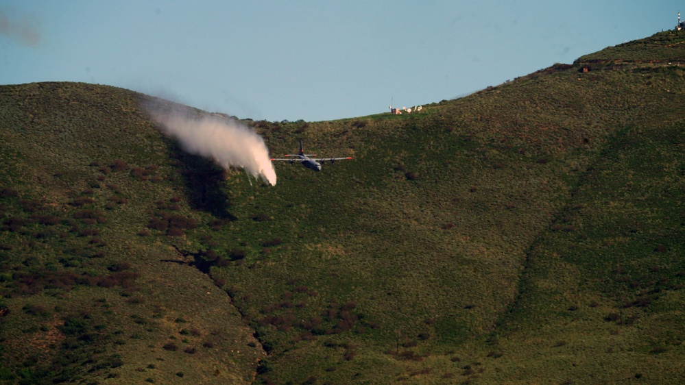 146th Airlift Wing Perform MAFFS Water Drop 2025