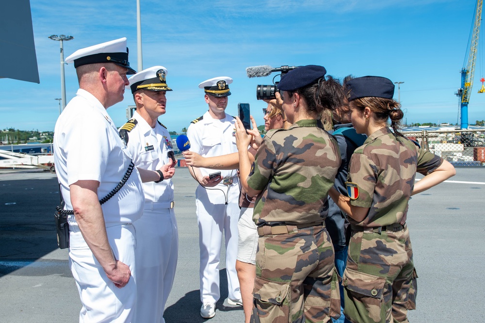 USS Blue Ridge conducts media tour in Nouméa, New Caledonia