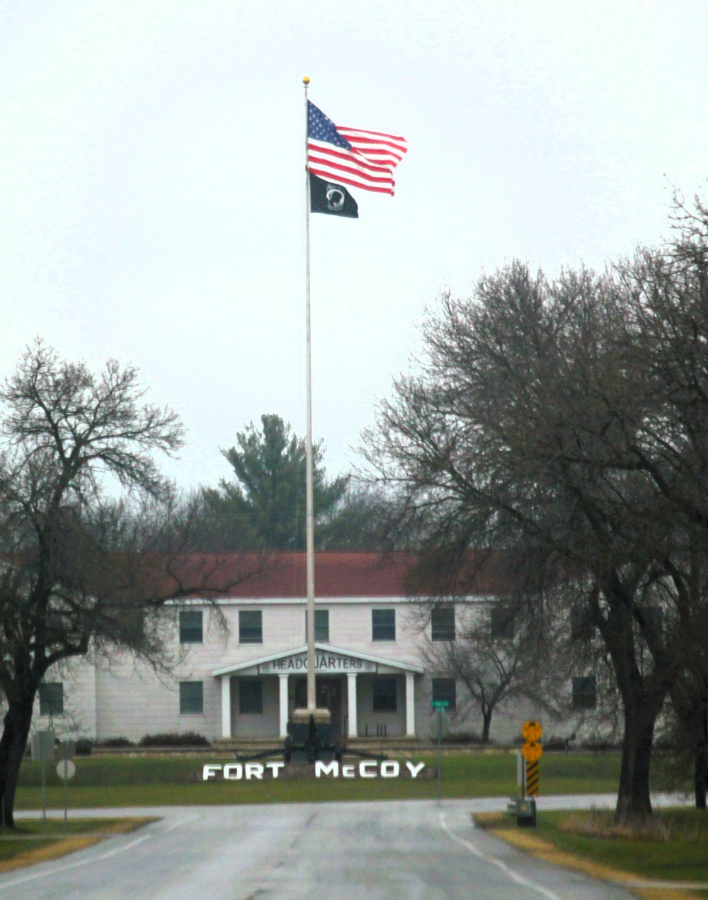American Flag and Fort McCoy