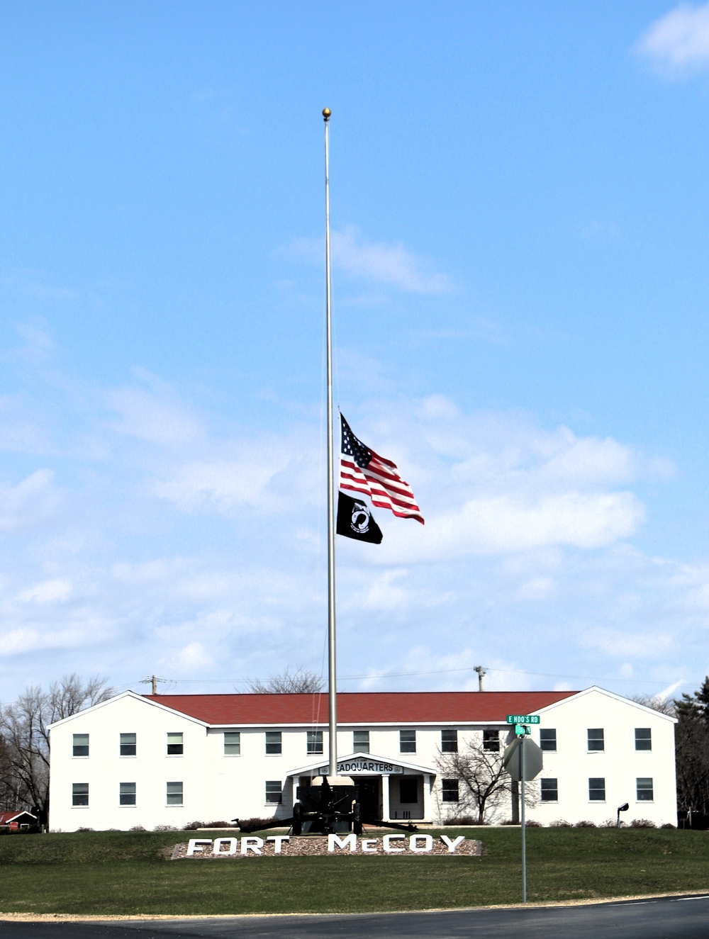 American Flag and Fort McCoy