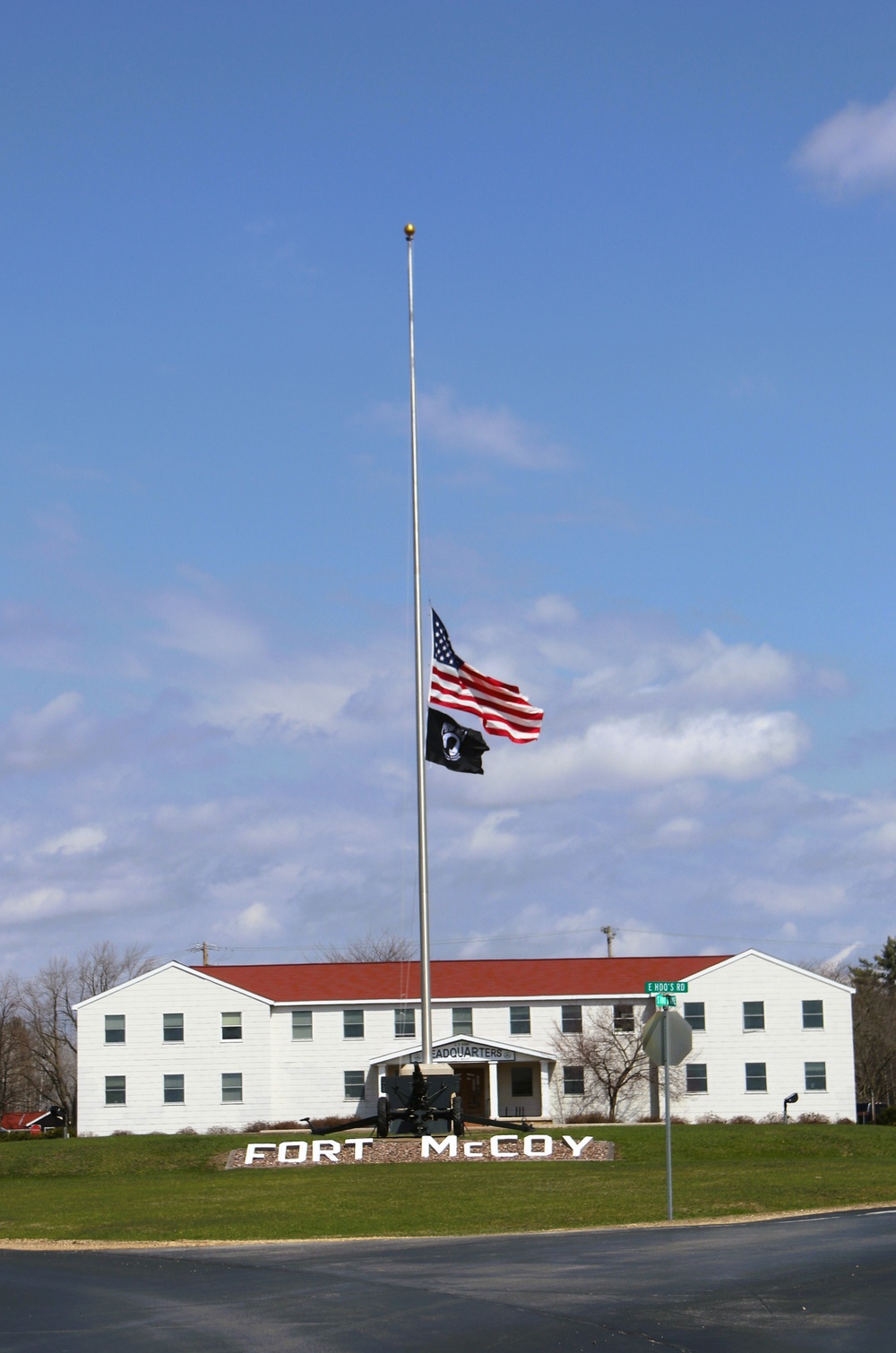 American Flag and Fort McCoy