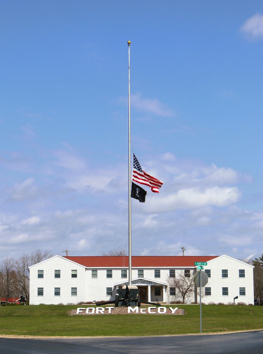 American Flag and Fort McCoy
