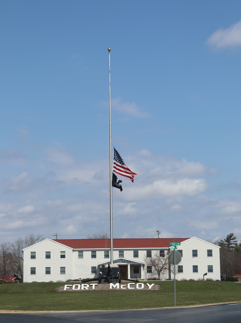 American Flag and Fort McCoy