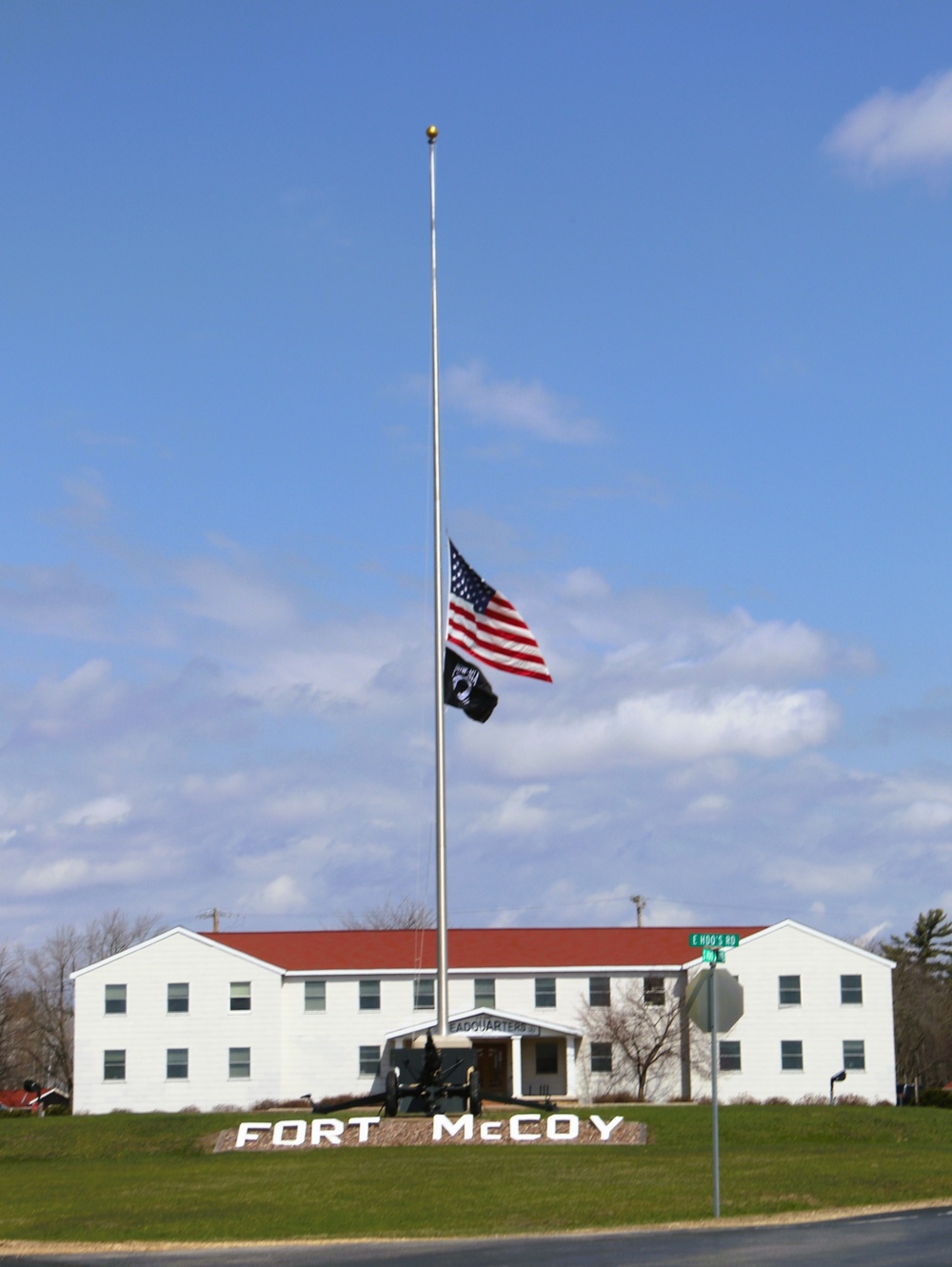 American Flag and Fort McCoy