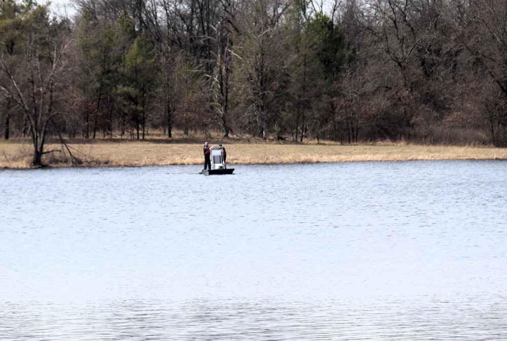 Fort McCoy firefighters test boating equipment