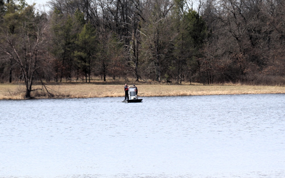 Fort McCoy firefighters test boating equipment