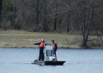 Fort McCoy firefighters test boating equipment