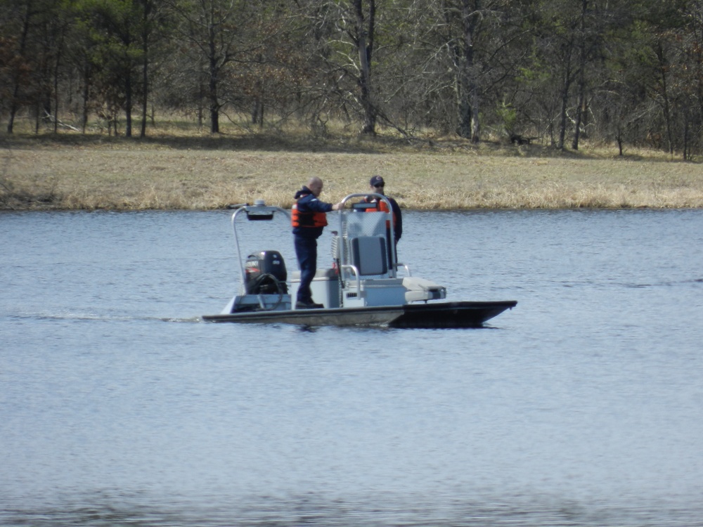 Fort McCoy firefighters test boating equipment