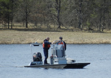 Fort McCoy firefighters test boating equipment