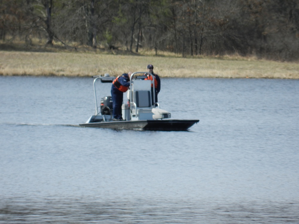 Fort McCoy firefighters test boating equipment