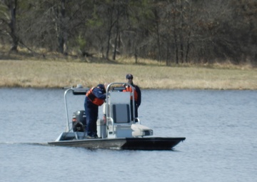 Fort McCoy firefighters test boating equipment