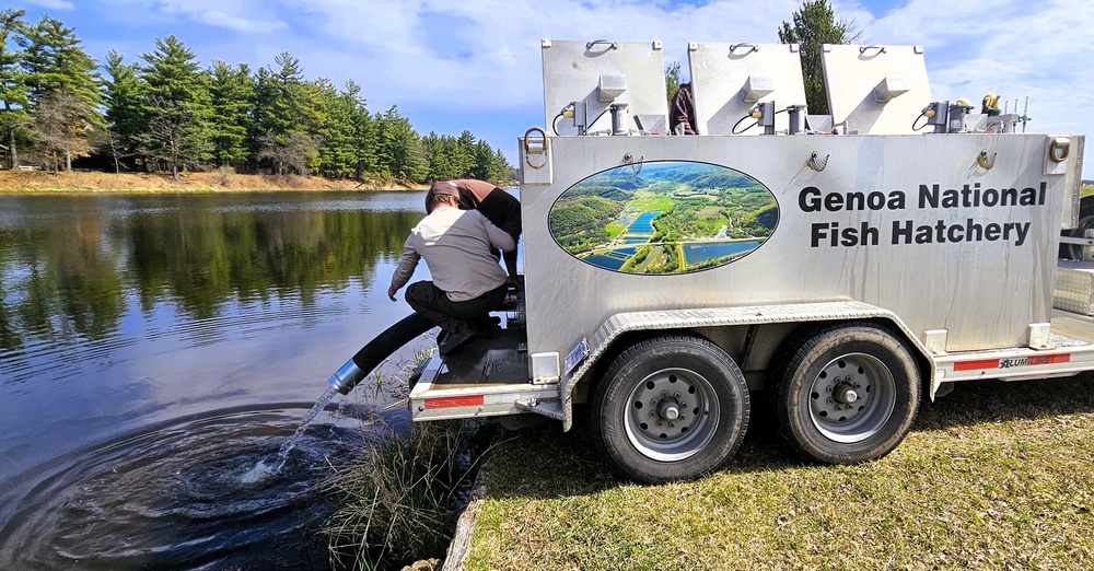 U.S. Fish and Wildlife Service completes 2025 stocking of more than 15,000 rainbow trout in Fort McCoy’s waterways