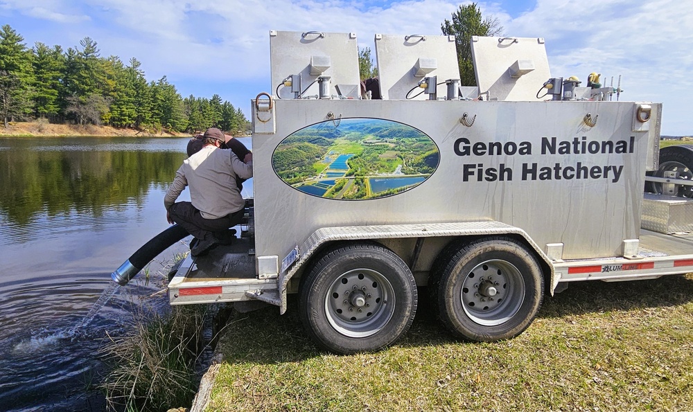 U.S. Fish and Wildlife Service completes 2025 stocking of more than 15,000 rainbow trout in Fort McCoy’s waterways