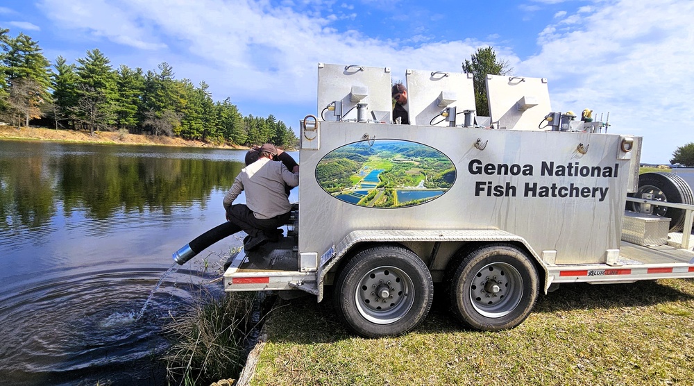 U.S. Fish and Wildlife Service completes 2025 stocking of more than 15,000 rainbow trout in Fort McCoy’s waterways