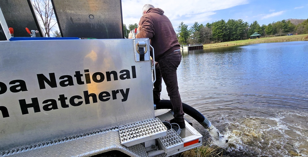 U.S. Fish and Wildlife Service completes 2025 stocking of more than 15,000 rainbow trout in Fort McCoy’s waterways
