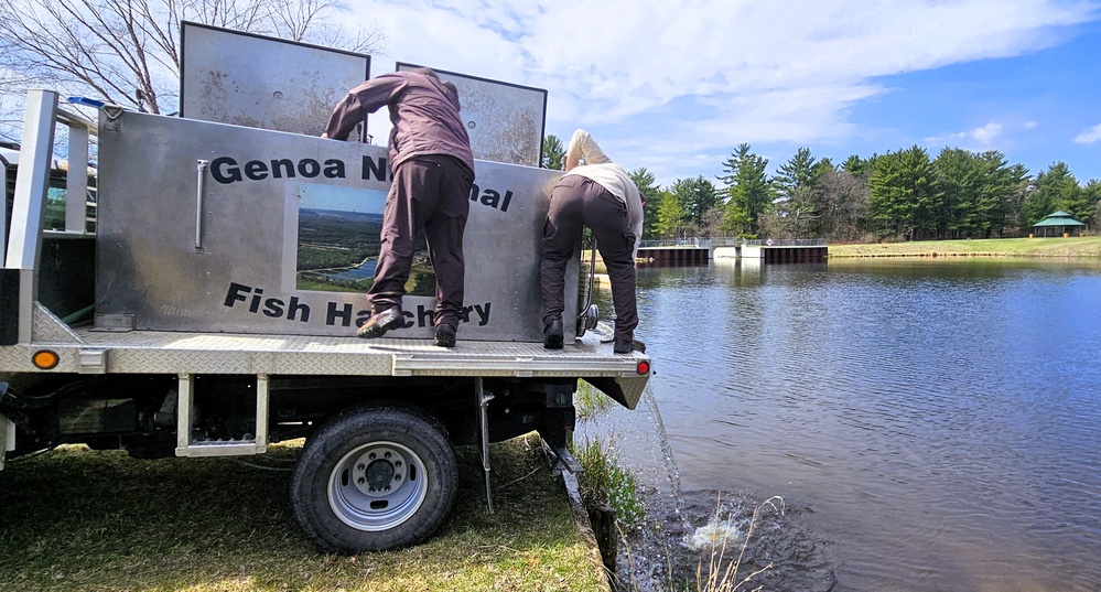 U.S. Fish and Wildlife Service completes 2025 stocking of more than 15,000 rainbow trout in Fort McCoy’s waterways