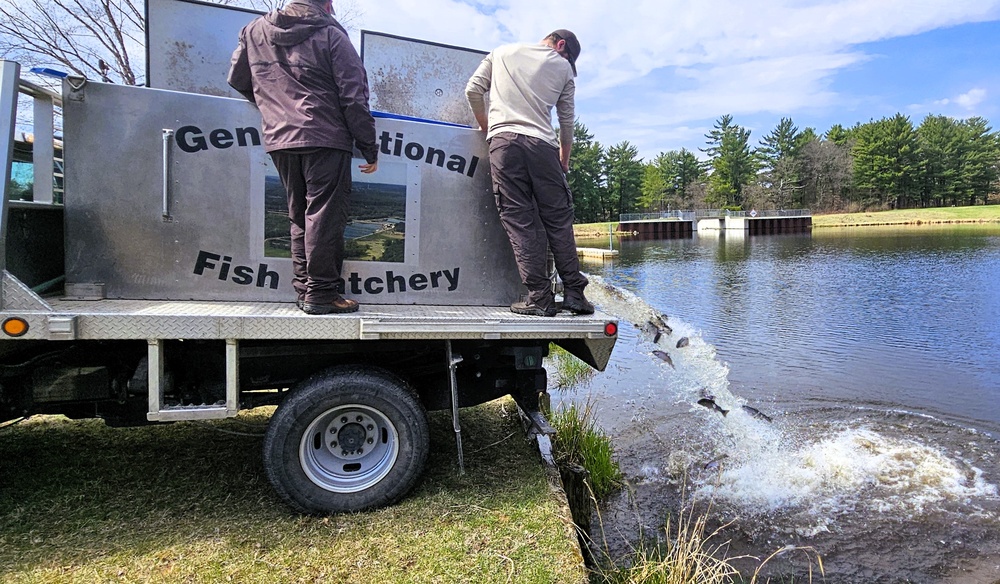U.S. Fish and Wildlife Service completes 2025 stocking of more than 15,000 rainbow trout in Fort McCoy’s waterways