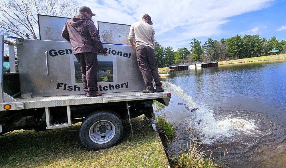 U.S. Fish and Wildlife Service completes 2025 stocking of more than 15,000 rainbow trout in Fort McCoy’s waterways