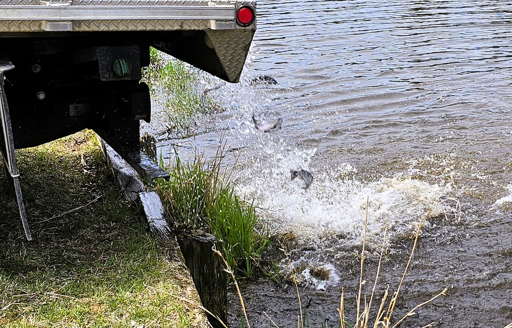 U.S. Fish and Wildlife Service completes 2025 stocking of more than 15,000 rainbow trout in Fort McCoy’s waterways