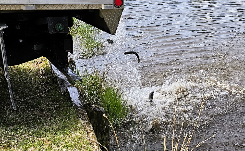 U.S. Fish and Wildlife Service completes 2025 stocking of more than 15,000 rainbow trout in Fort McCoy’s waterways