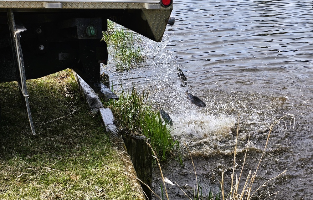 U.S. Fish and Wildlife Service completes 2025 stocking of more than 15,000 rainbow trout in Fort McCoy’s waterways