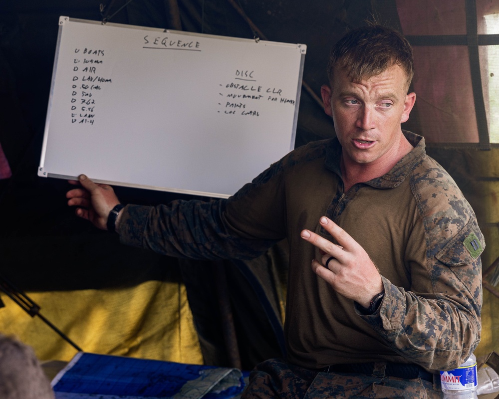 Balikatan 25: MRF-D 25.3 Company Commander briefs ADF, PMC