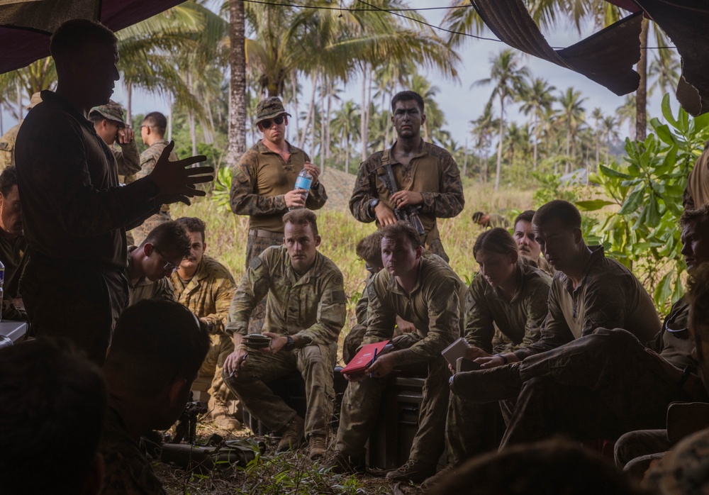 Balikatan 25: MRF-D 25.3 Company Commander briefs ADF, PMC