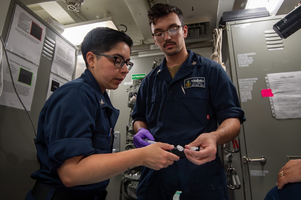 USS Gridley Medical Training