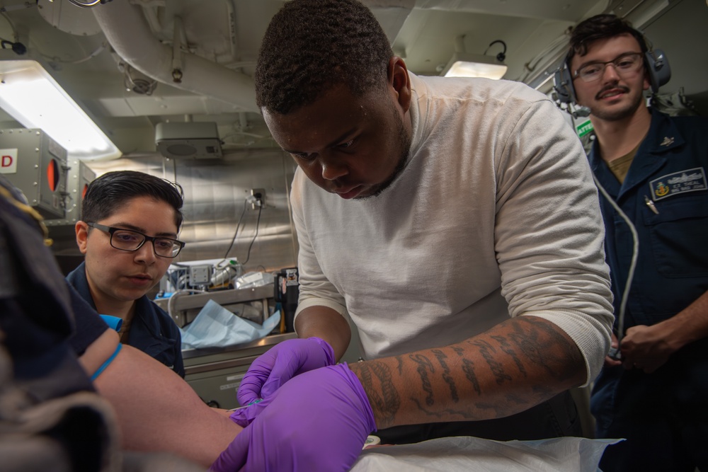USS Gridley Medical Training