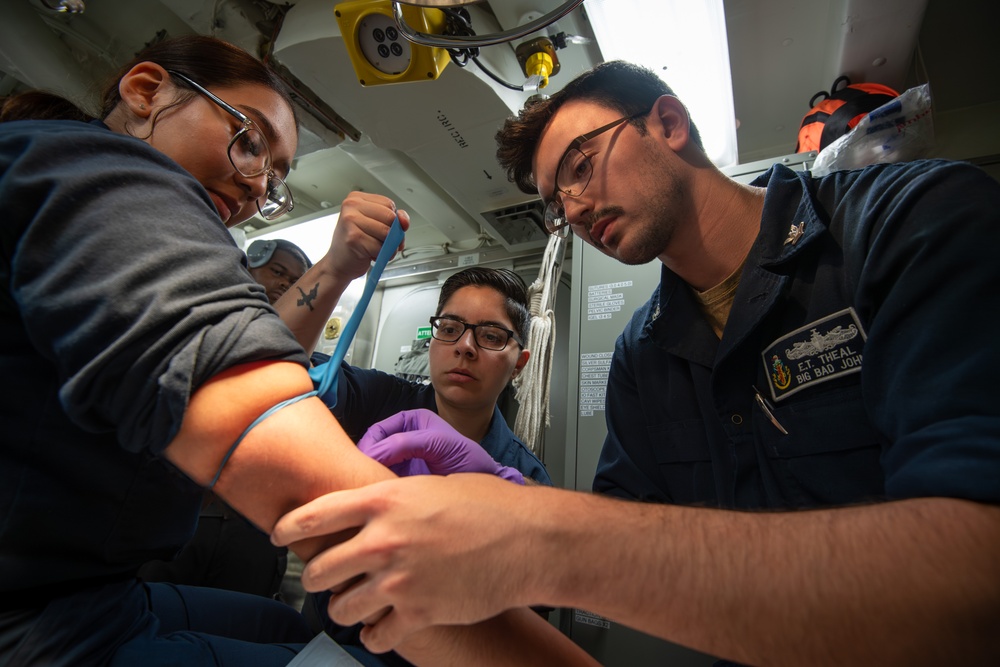 USS Gridley Medical Training