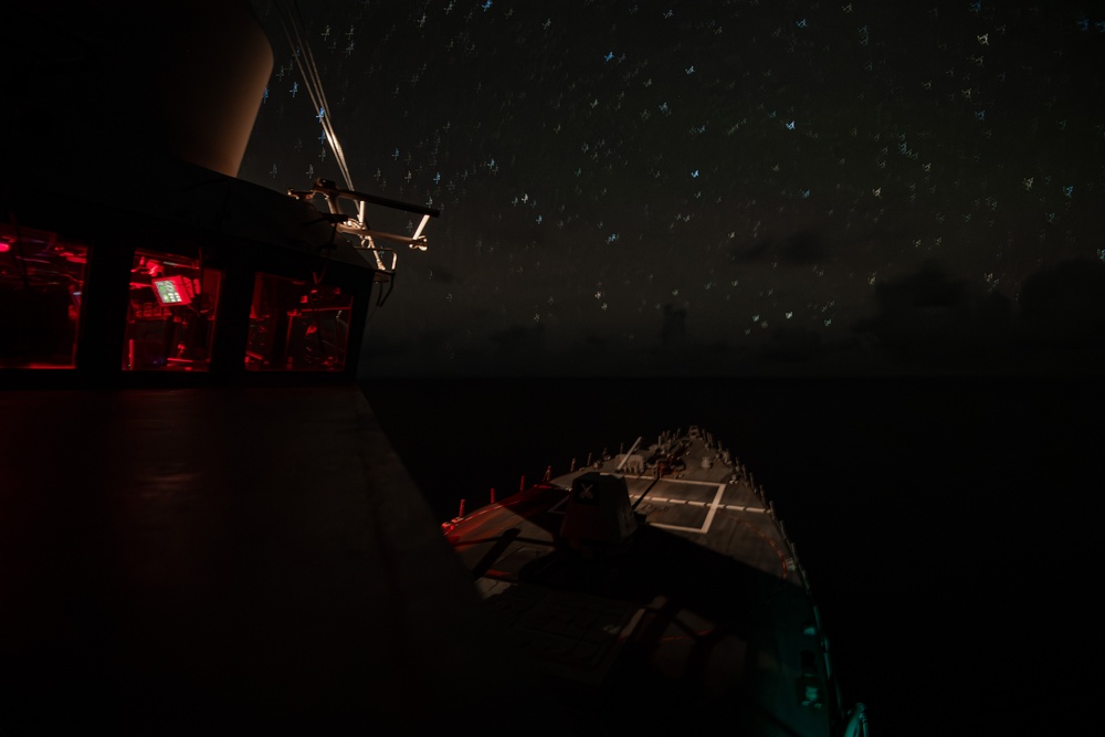 USS Gridley Sails Through Philippine Sea