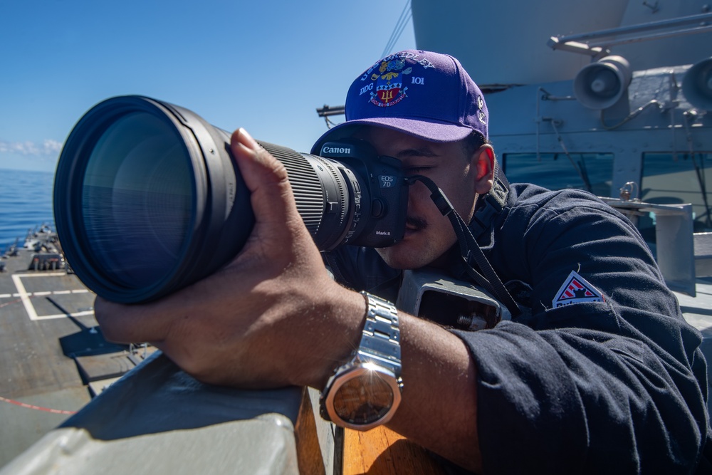USS Gridley Visual Information Collection Drill
