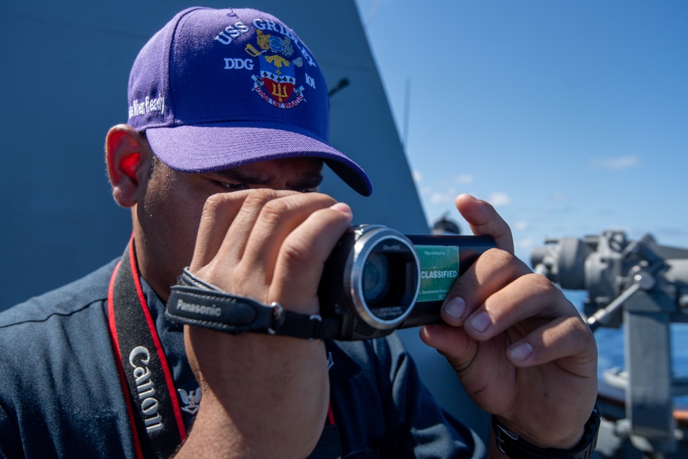 USS Gridley Visual Information Collection Drill