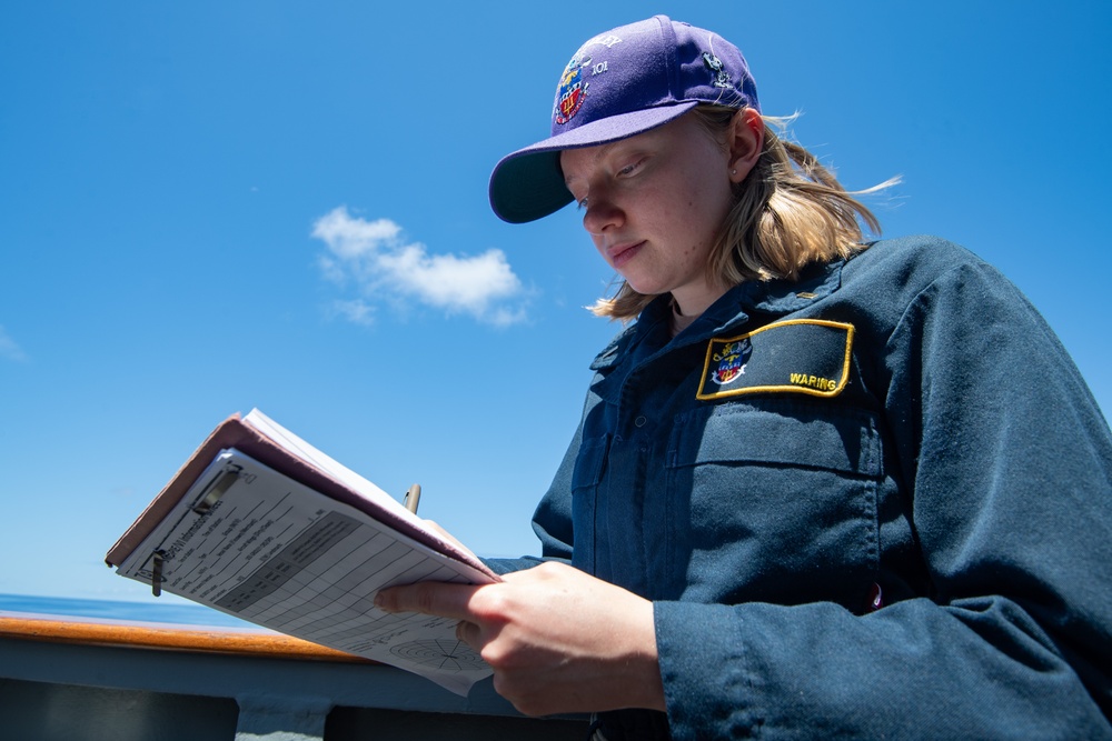 USS Gridley Visual Information Collection Drill