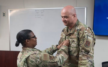 Master Sgt. Jon Farley Promotes to Senior Master Sergeant during Operation Maverick's Armistice