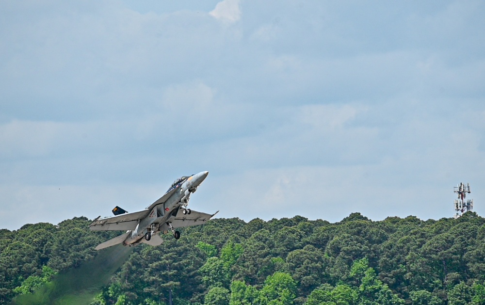 U.S. Navy Rhino and Legacy Flight Team Showcases Navy Air Power Past and Present