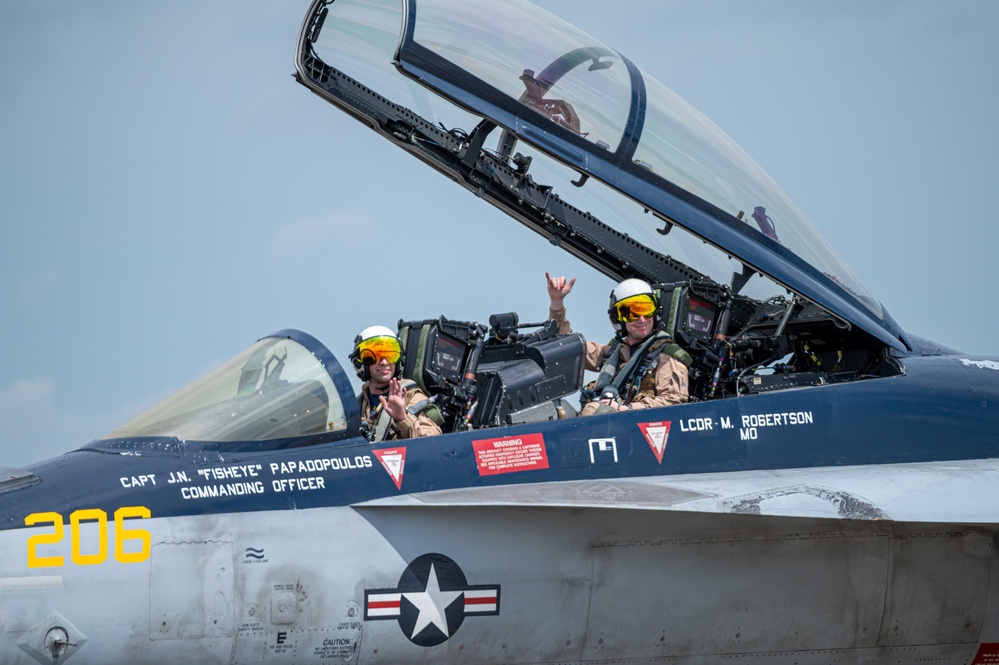 U.S. Navy Rhino and Legacy Flight Team Showcases Navy Air Power Past and Present