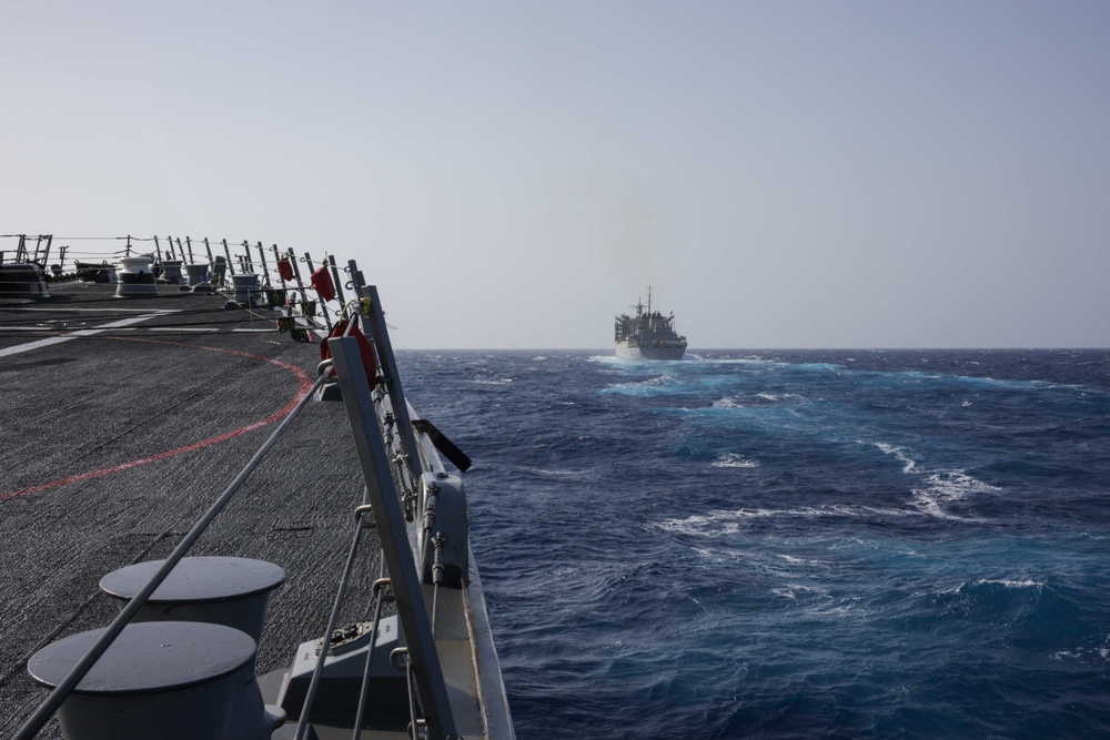 USS Truxtun conducts replenishment-at-sea