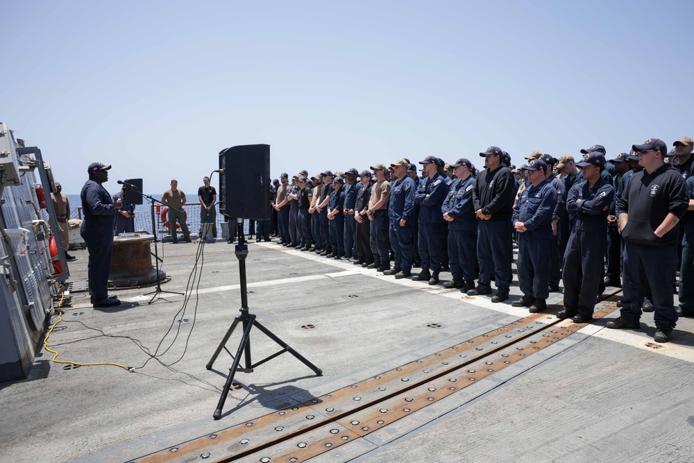Truxtun conducts All Hands Call
