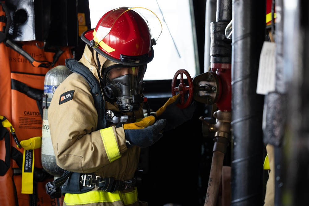 General Quarters Drill Aboard USS Curtis Wilbur (DDG 54)