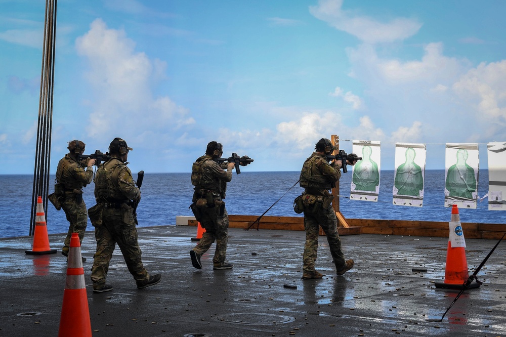 Nimitz Sailors Participate In A Small Arms Shoot