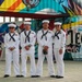 USS New York Attends Miami Marlins Game