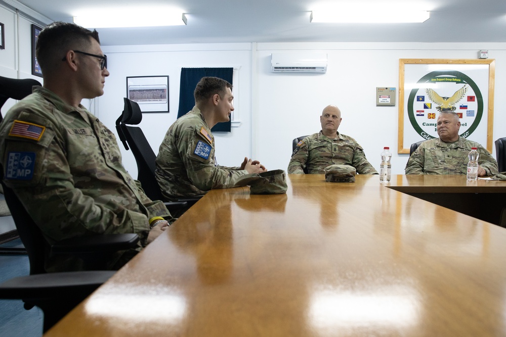 West Virginia Army National Guard leaders visit deployed Soldiers in Kosovo