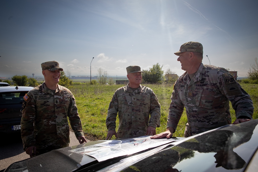 West Virginia Army National Guard leaders visit deployed Soldiers in Kosovo
